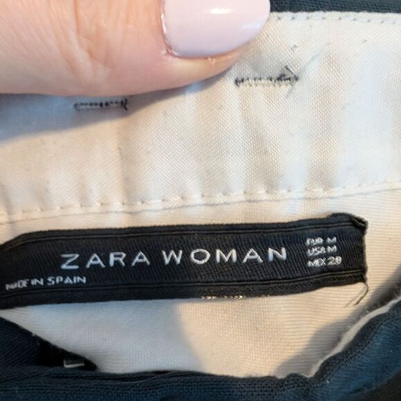 Zara/Navy Trousers Sz M - Picture 3 of 3